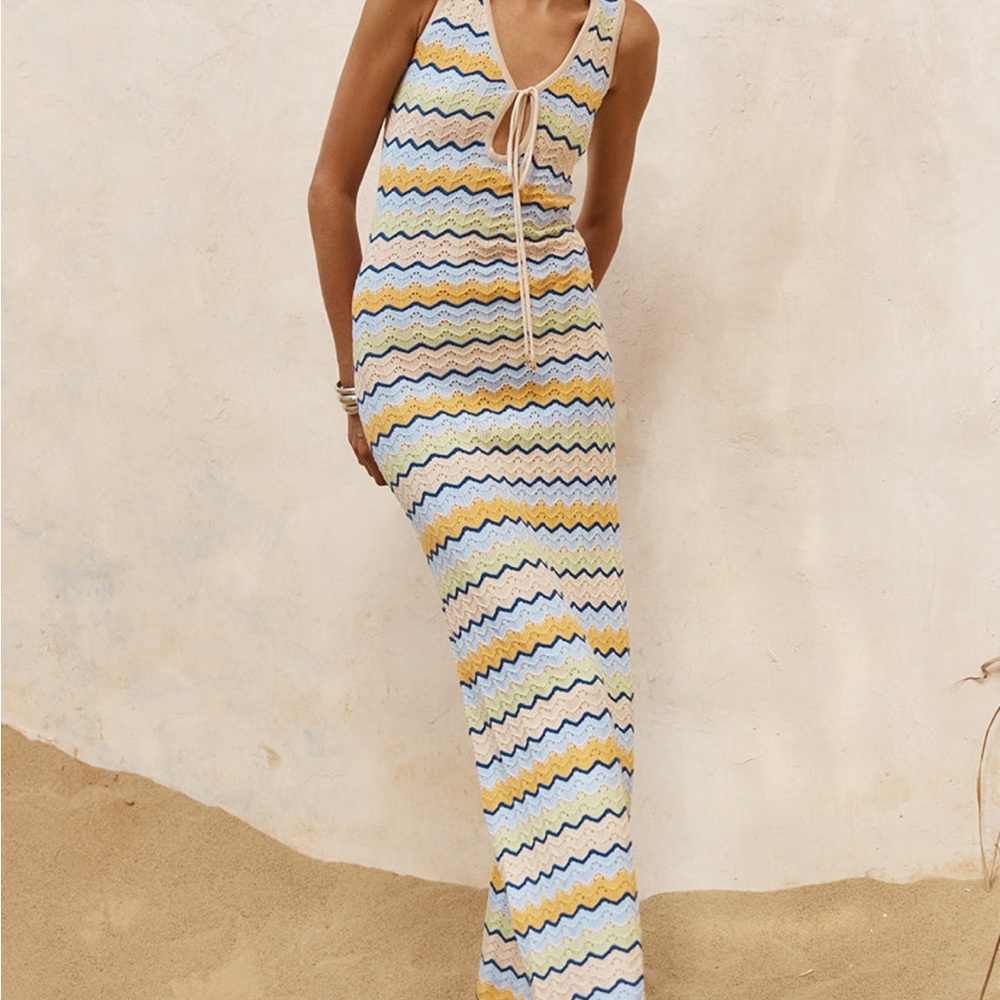 *NWT Blue Multi Maxi Dress